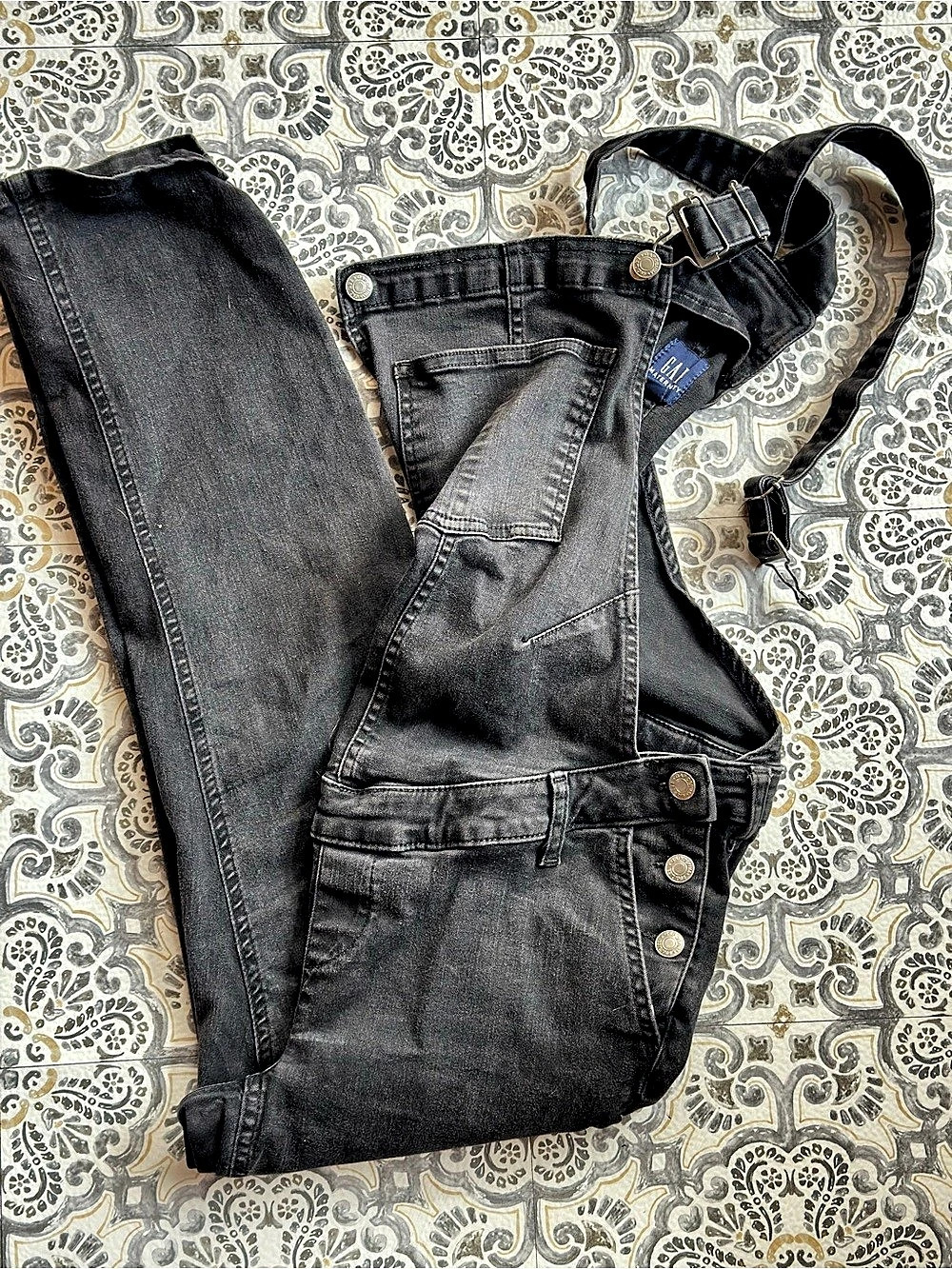 Gap Maternity Denim Overalls Black